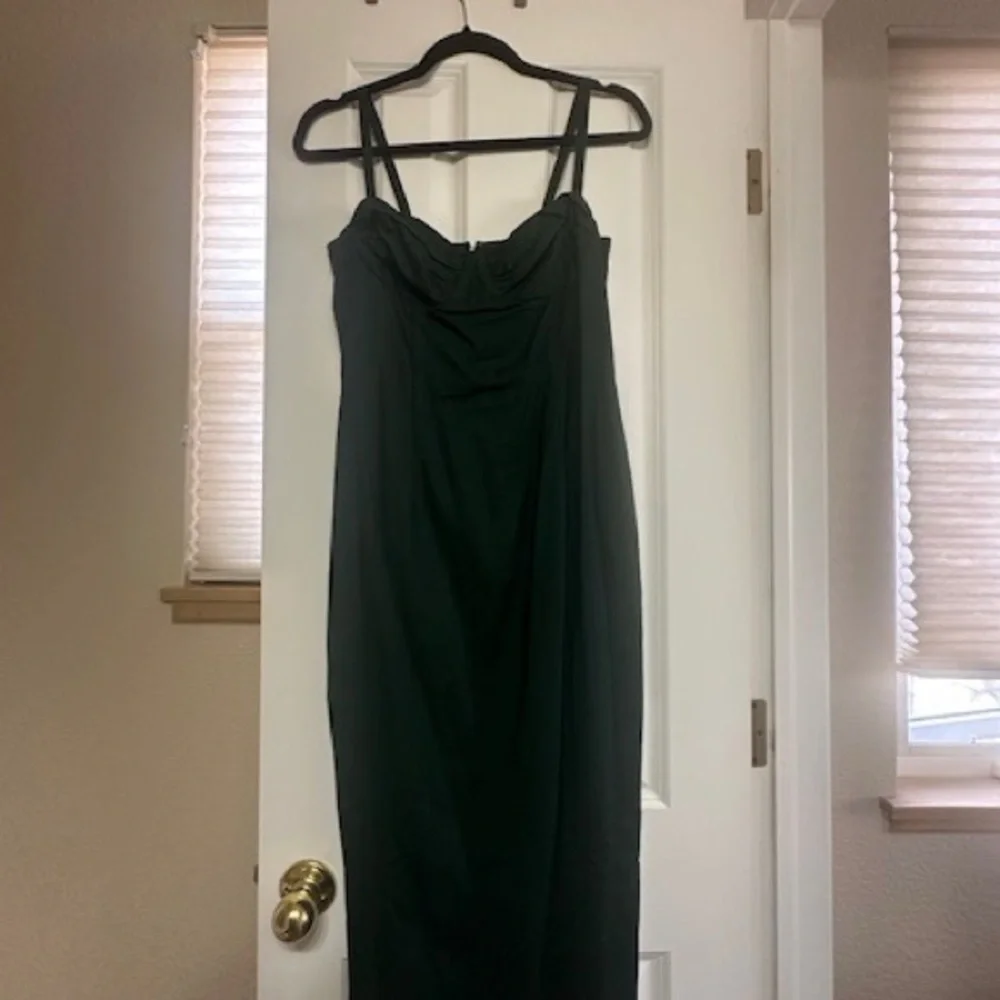 Reformation Green Sweetheart Bodycon Midi Dress - Picture 3 of 5